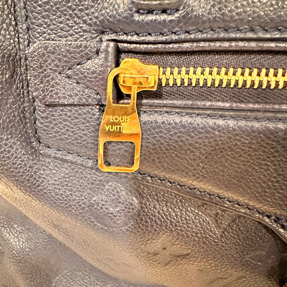 Louis Vuitton Navy Satchel with Gold Details - Picture 10 of 10
